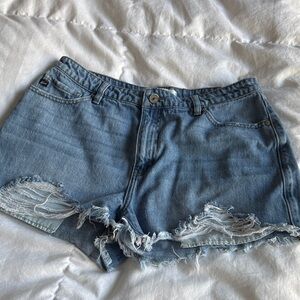 KanCan Light Blue Distressed Jean Shorts